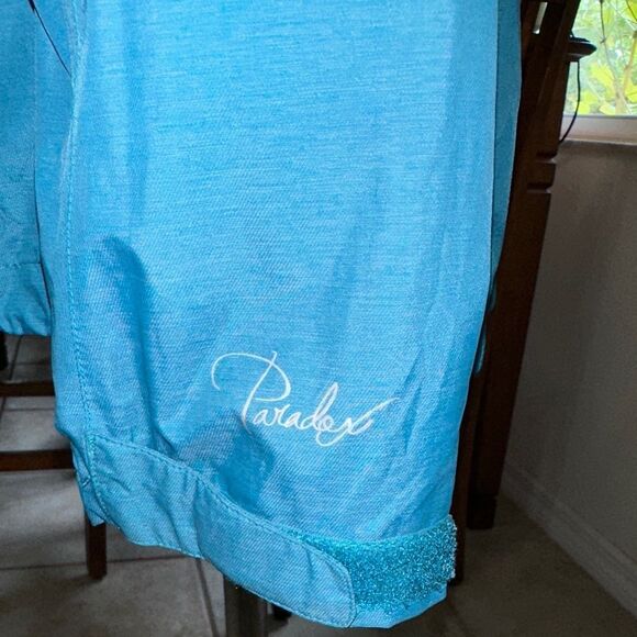 Paradox Teal Hooded All Weather Jacket with Logo Size Small - Picture 2 of 12